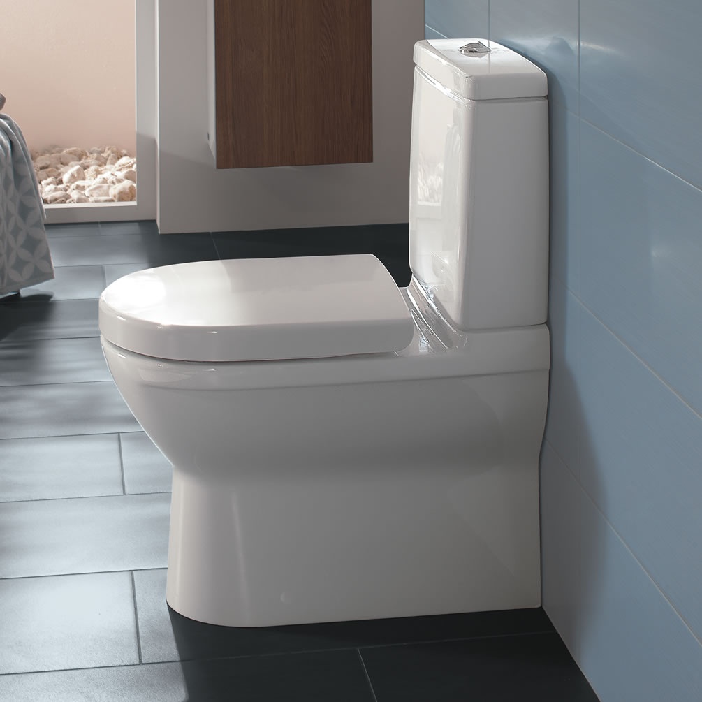Lifestyle image of Villeroy & Boch O.Novo Back-to-Wall Bottom Inlet Close-Coupled Toilet